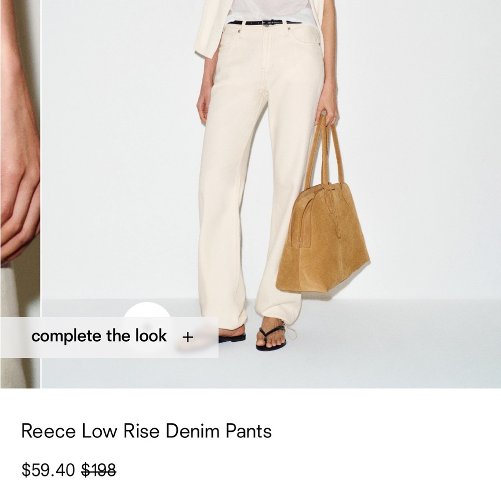 Reformation Reece Low Rise Denim Pants